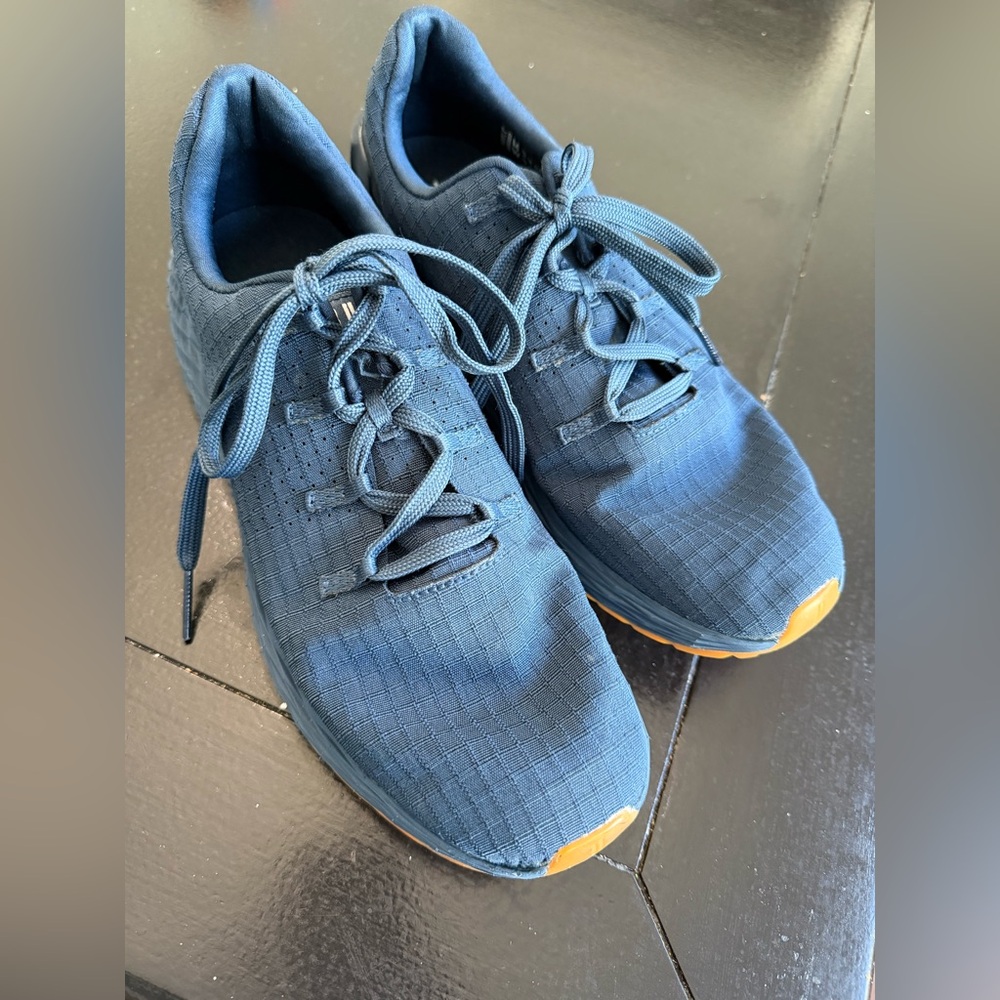 NOBULL Women’s Navy Sneakers with Orange Accents